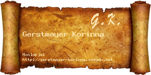Gerstmayer Korinna névjegykártya